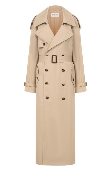 Женский хлопковый тренч SAINT LAURENT, арт. 812414/Y3A99