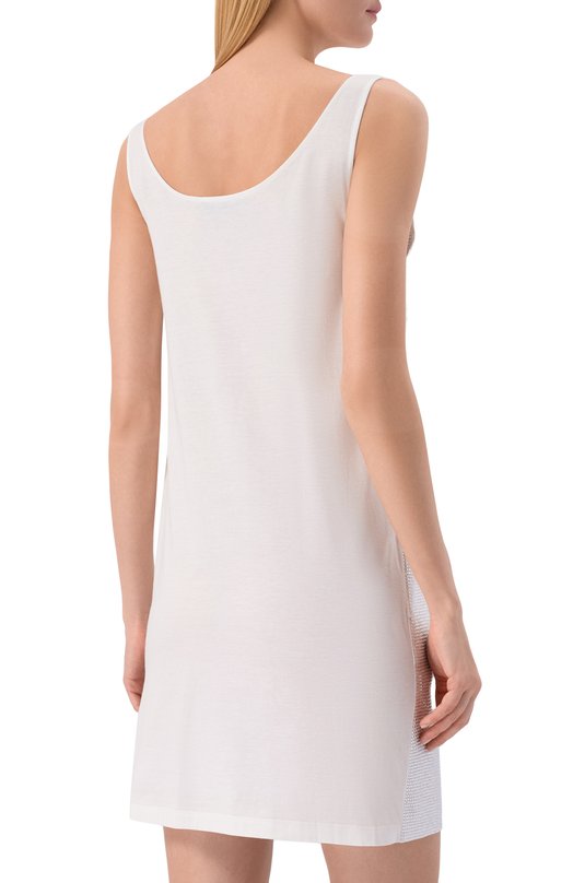 Платье с отделкой стразами Prada 33576R/13TI Белый  33576R/13TI Фото 4