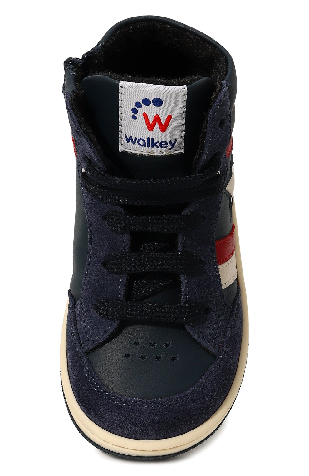 Высокие кеды из кожи WALKEY, арт. Y1B9-42576-1579B007/25-29, фото 4