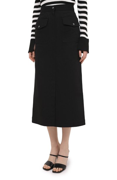 Хлопковая юбка DRIES VAN NOTEN черного цвета по цене 47450 руб., арт. 211-10812-2044, фото 3 Хлопковая юбка DRIES VAN NOTEN, арт. 211-10812-2044, фото 3