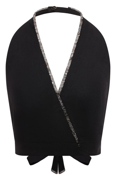 Женский топ изо льна и хлопка MIDGARD PARIS, арт. V1-VT2-BK.