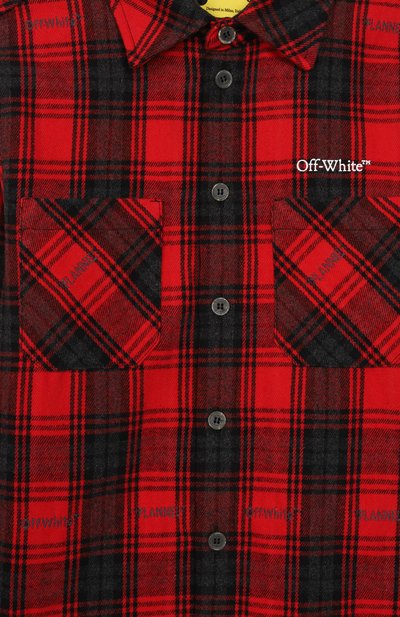 Хлопковая рубашка OFF-WHITE, арт. 0BGA001F23FAB002, фото 3