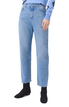 Женские джинсы DOLCE & GABBANA голубого цвета, арт. FTC7CD/G8NA3 | Фото 3 (Длина (брюки, джинсы): Стандартные; Материал внешний: Хлопок, Деним; Стили: Кэжуэл; Силуэт Ж (брюки и джинсы): Прямые; Детали: Делаве; Кросс-КТ: Деним; Автоматизация ТО: Проставлено; Автоматизация состава: Проставлено; Размерность: Идёт в размер)