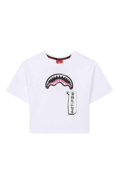 Хлопковая футболка SPRAYGROUND, арт. SPY1553WHT/SHARK IN JAPAN T-SHIRT WHT