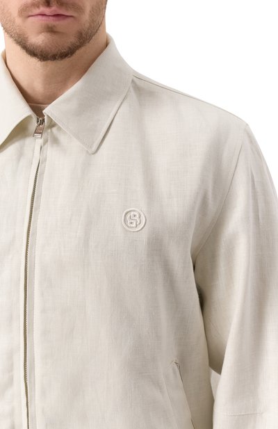 Льняной бомбер BOSS, арт. 50537577, фото 5