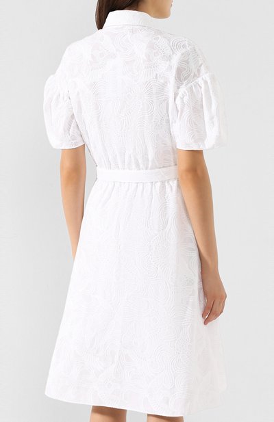 Хлопковое платье KENZO белого цвета по цене 58800 руб., арт. 2R0122535, фото 4 Хлопковое платье KENZO, арт. 2R0122535, фото 4