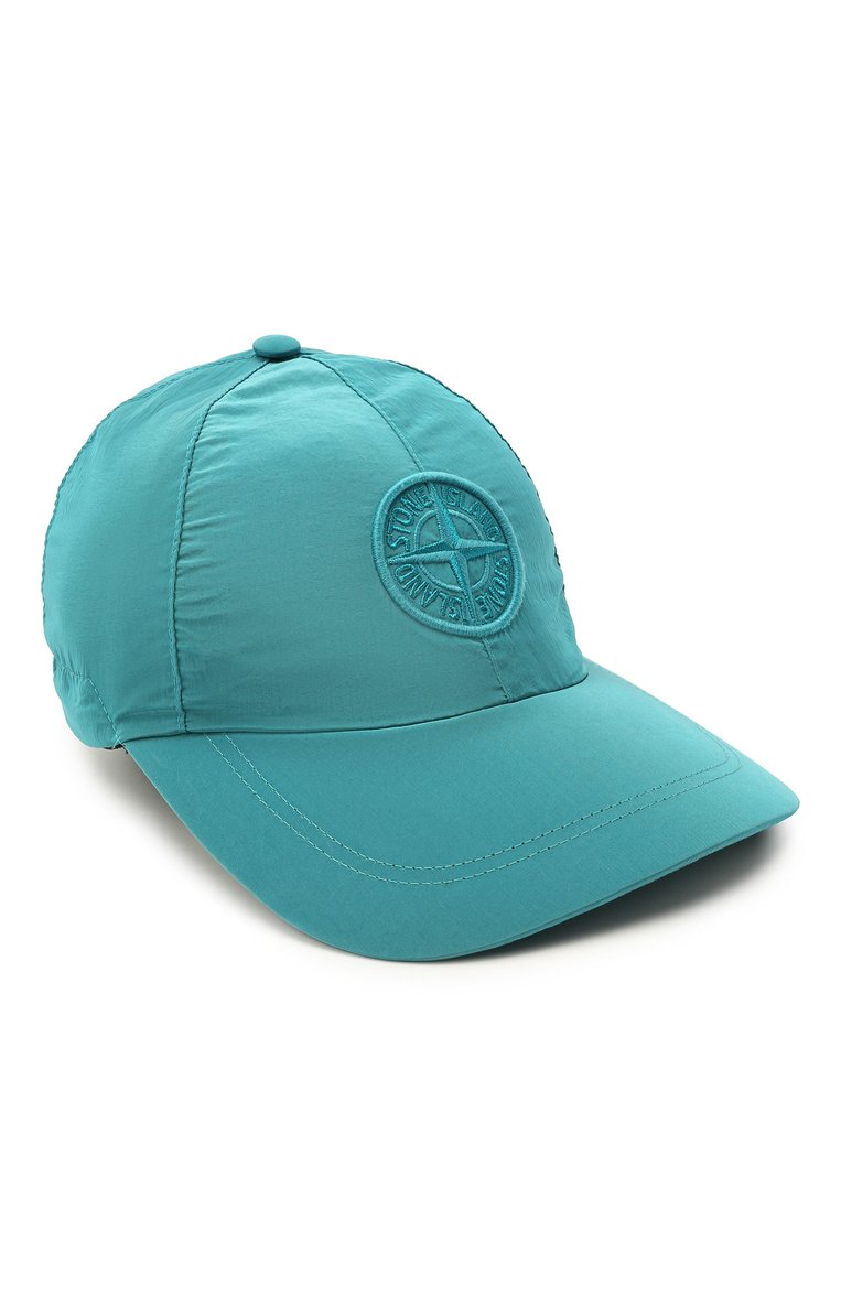 Мужская бейсболка STONE ISLAND бирюзового цвета, арт. 741599576 | Фото 1 (Материал: Текстиль, Синтетический материал; Нос: Не проставлено)