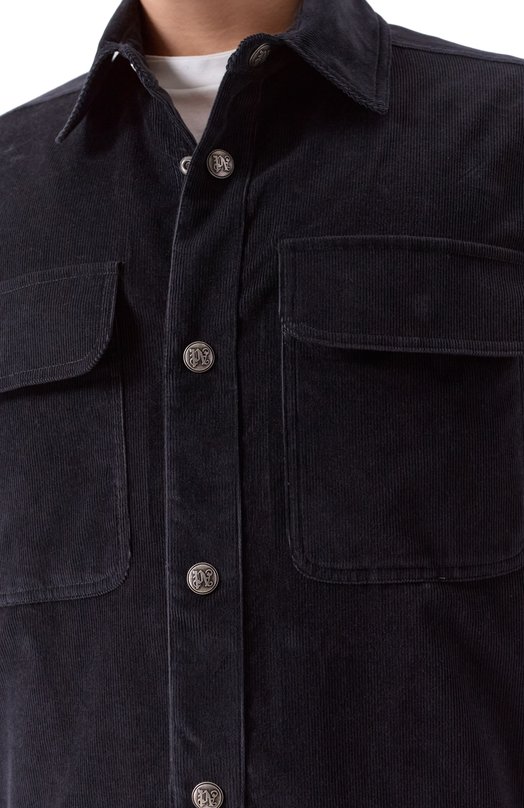 Вельветовая куртка-рубашка Palm Angels PMES024F25FAB001 Серый  PMES024F25FAB001 Фото 5