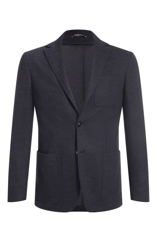 Пиджак из хлопка и шерсти Canali J0147/JJ02852 Синий J0147/JJ02852