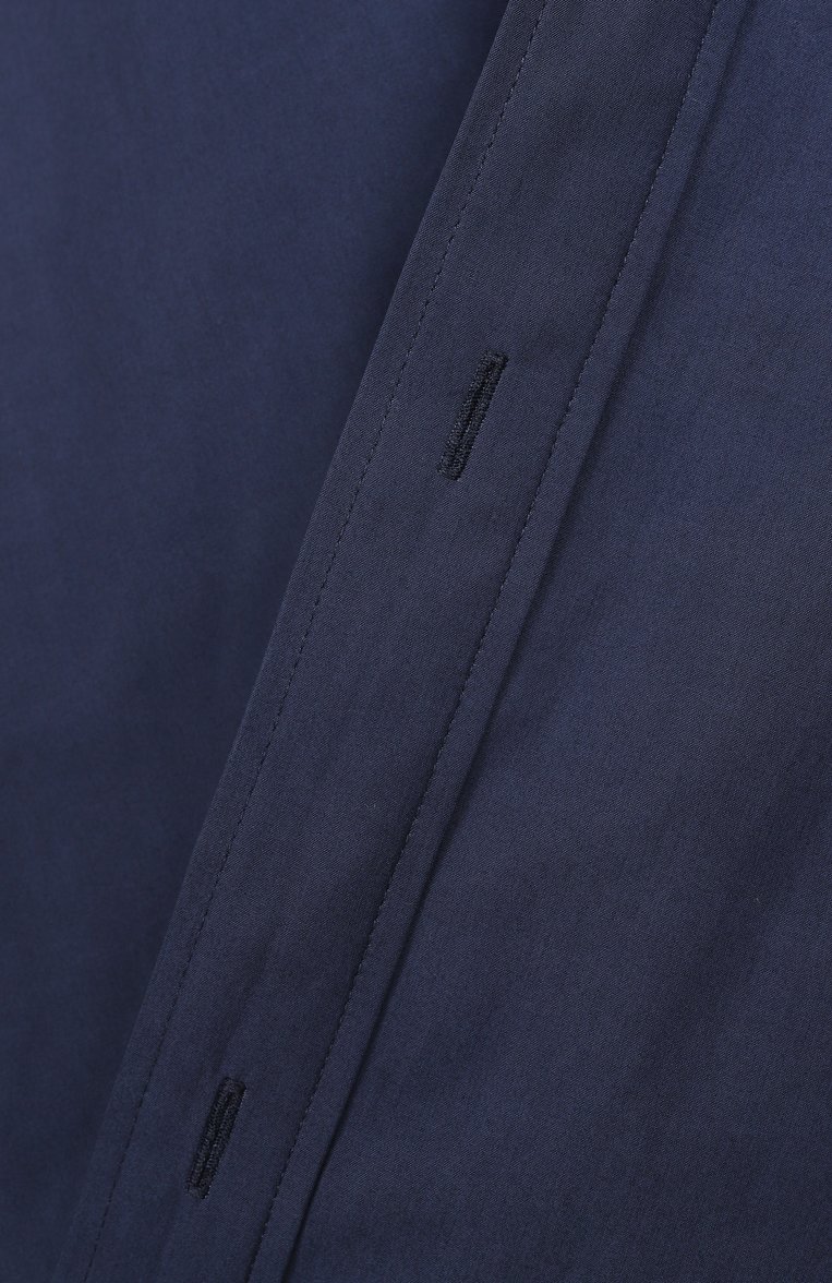 Женское хлопковое платье BALENCIAGA синего цвета, арт. 814136/TRM17 | Фото 6 (Рукава: Длинные; Материал внешний: Хлопок; Длина Ж (юбки, платья, шорты): До колена; Случай: Повседневный; Стили: Гранж; Женское Кросс-КТ: Платье-одежда)