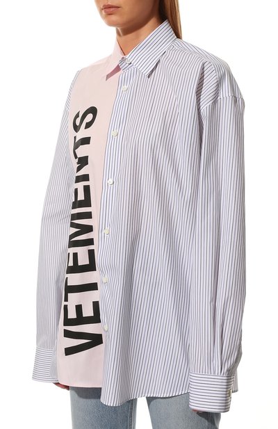 Хлопковая рубашка VETEMENTS, арт. UE52SH600P 1003/W, фото 3