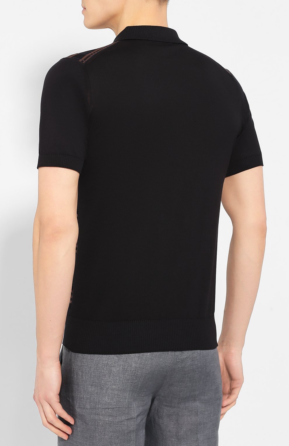 Хлопковое поло BRIONI темно-синего цвета по цене 81850 руб., арт. UMS20L/P9K22, фото 4 Хлопковое поло BRIONI, арт. UMS20L/P9K22, фото 4