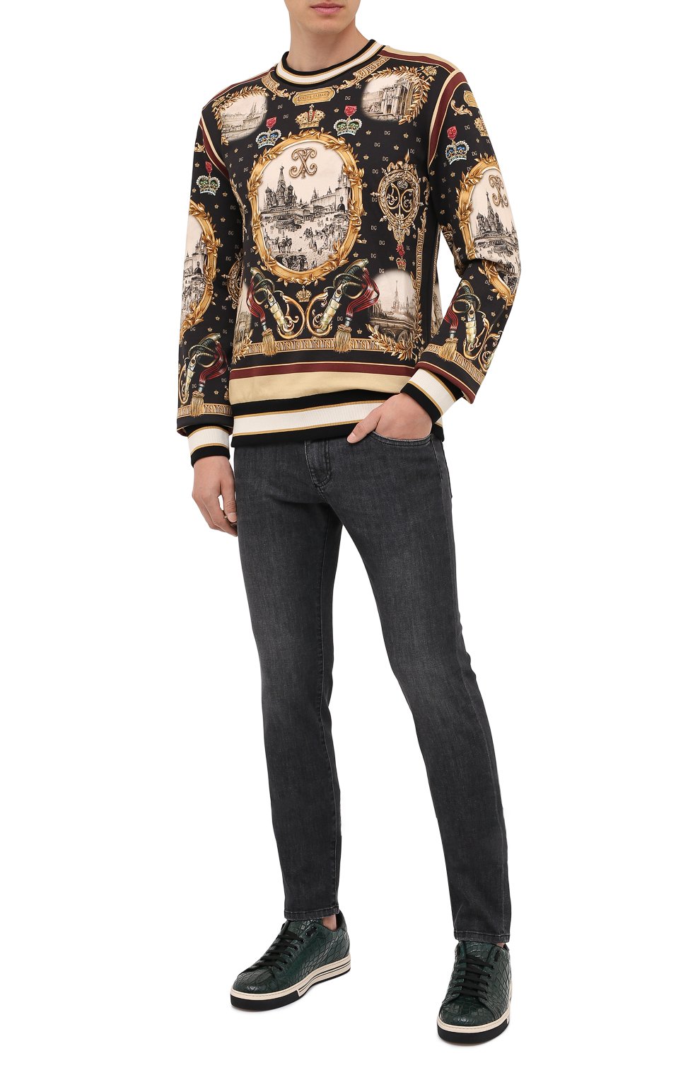 Хлопковый свитшот DOLCE & GABBANA, арт. I9493M/HI7E8, фото 2