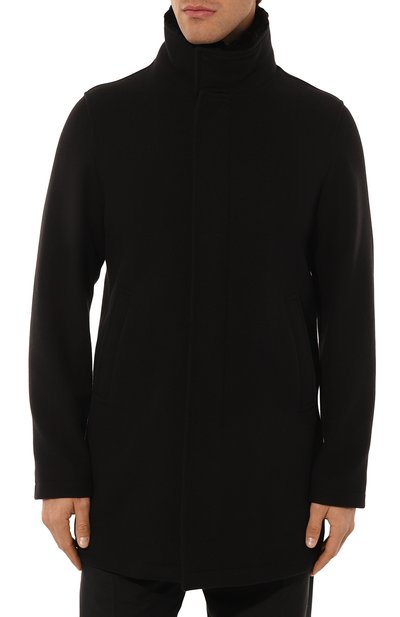 Шерстяное пальто с воротником из бобра HERNO, арт. CA0071U/39601, фото 3