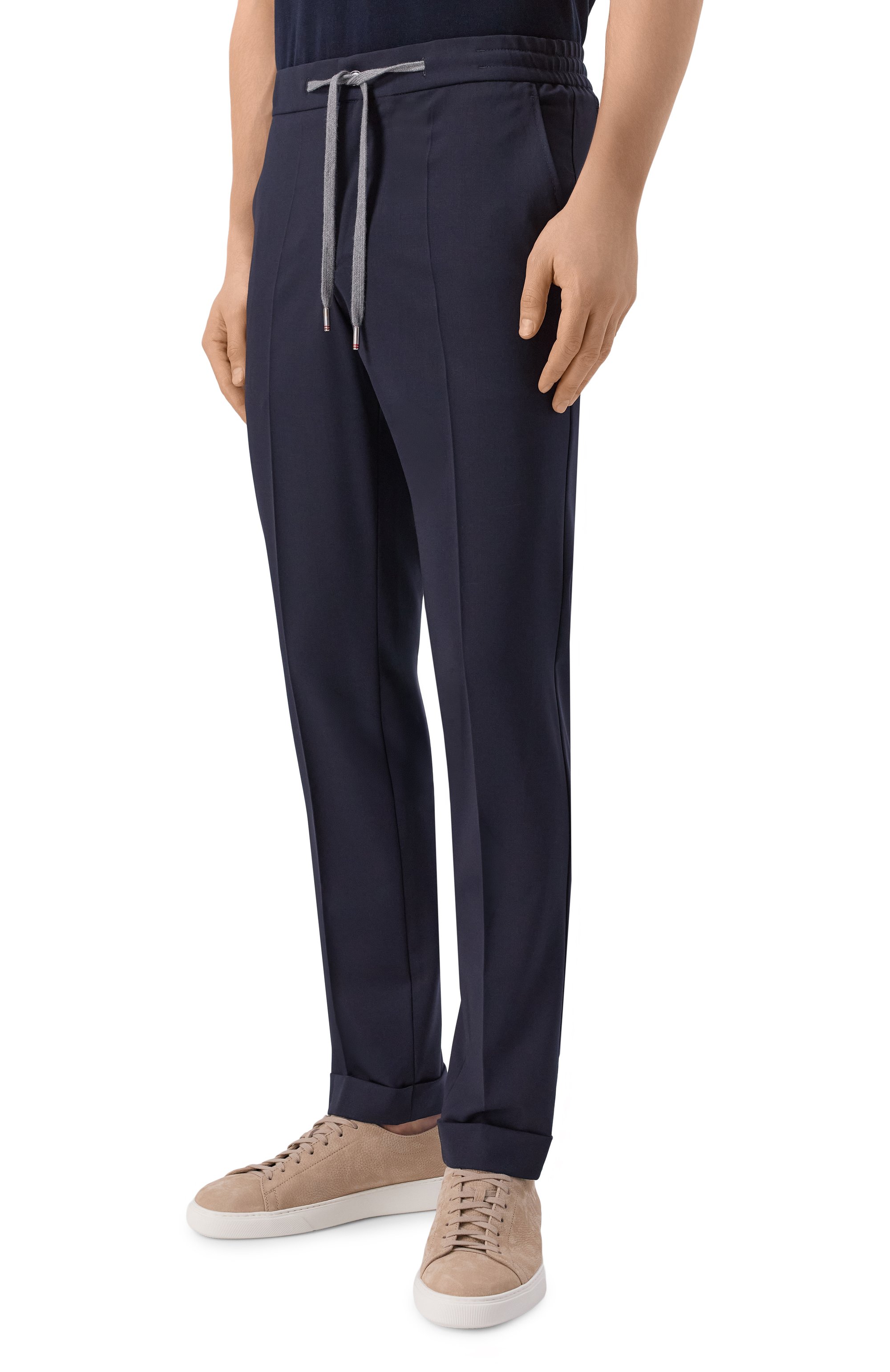 Шерстяные брюки MARCO PESCAROLO темно-синего цвета по цене 69650 руб., арт. CARACCI0L0/5316, фото 3 Шерстяные брюки MARCO PESCAROLO, арт. CARACCI0L0/5316, фото 3