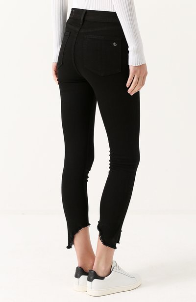 Укороченные однотонные джинсы-скинни RAG AND BONE, арт. W1566K502BLH, фото 4