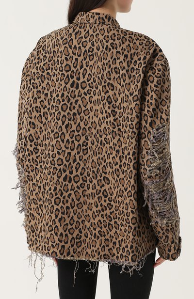 Куртка с потертостями и леопардовым принтом R13, арт. R13W2011-10, фото 4