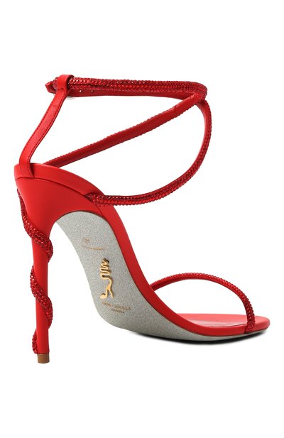 Текстильные босоножки margot 105 RENE CAOVILLA красного цвета по цене 157000 руб., арт. C11593-105/R001, фото 5 Текстильные босоножки margot 105 RENE CAOVILLA, арт. C11593-105/R001, фото 5