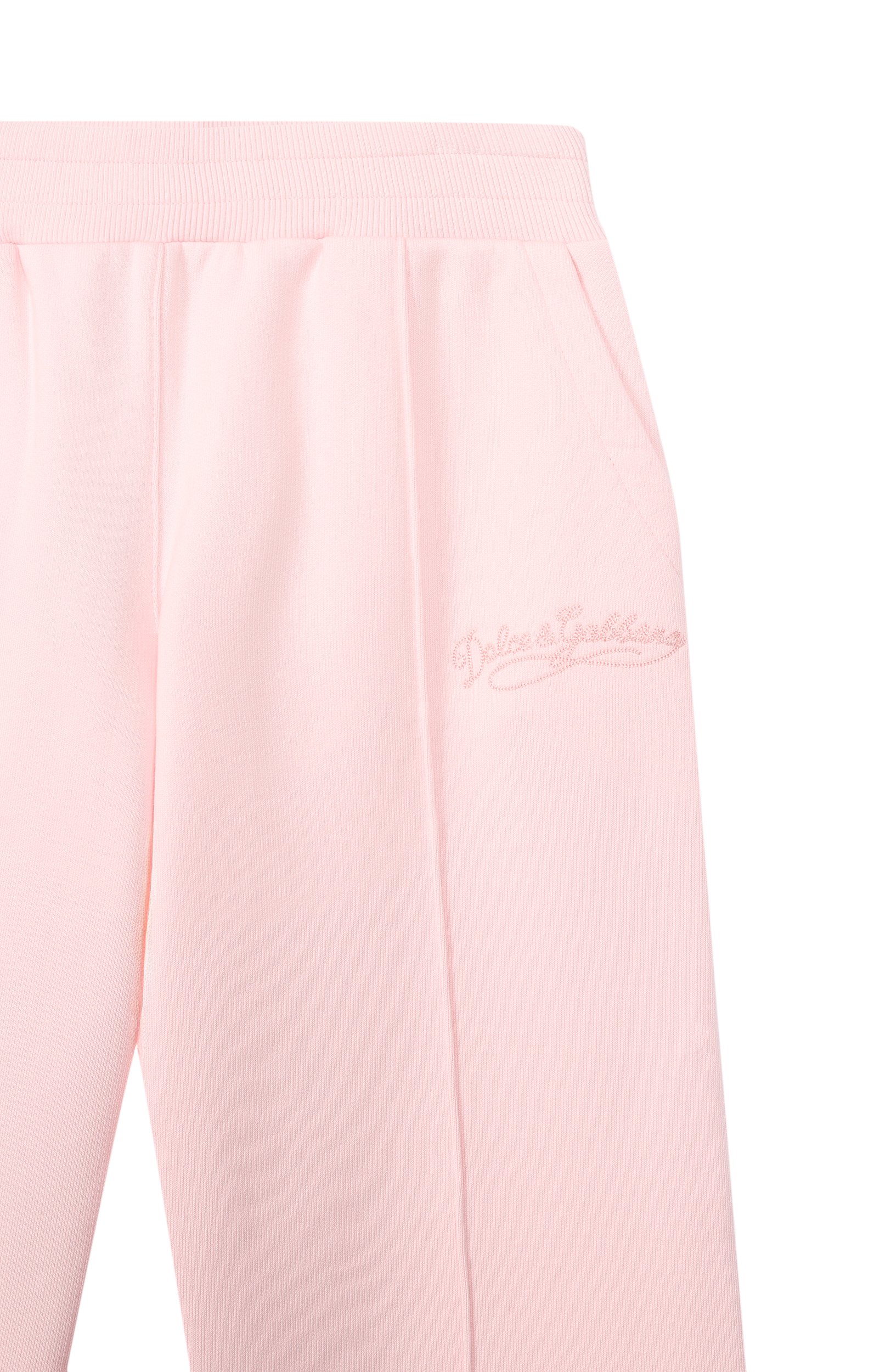 Хлопковые брюки DOLCE & GABBANA светло-розового цвета по цене 42950 руб., арт. L5JPE3/G7QNV_001, фото 3 Хлопковые брюки DOLCE & GABBANA, арт. L5JPE3/G7QNV_001, фото 3