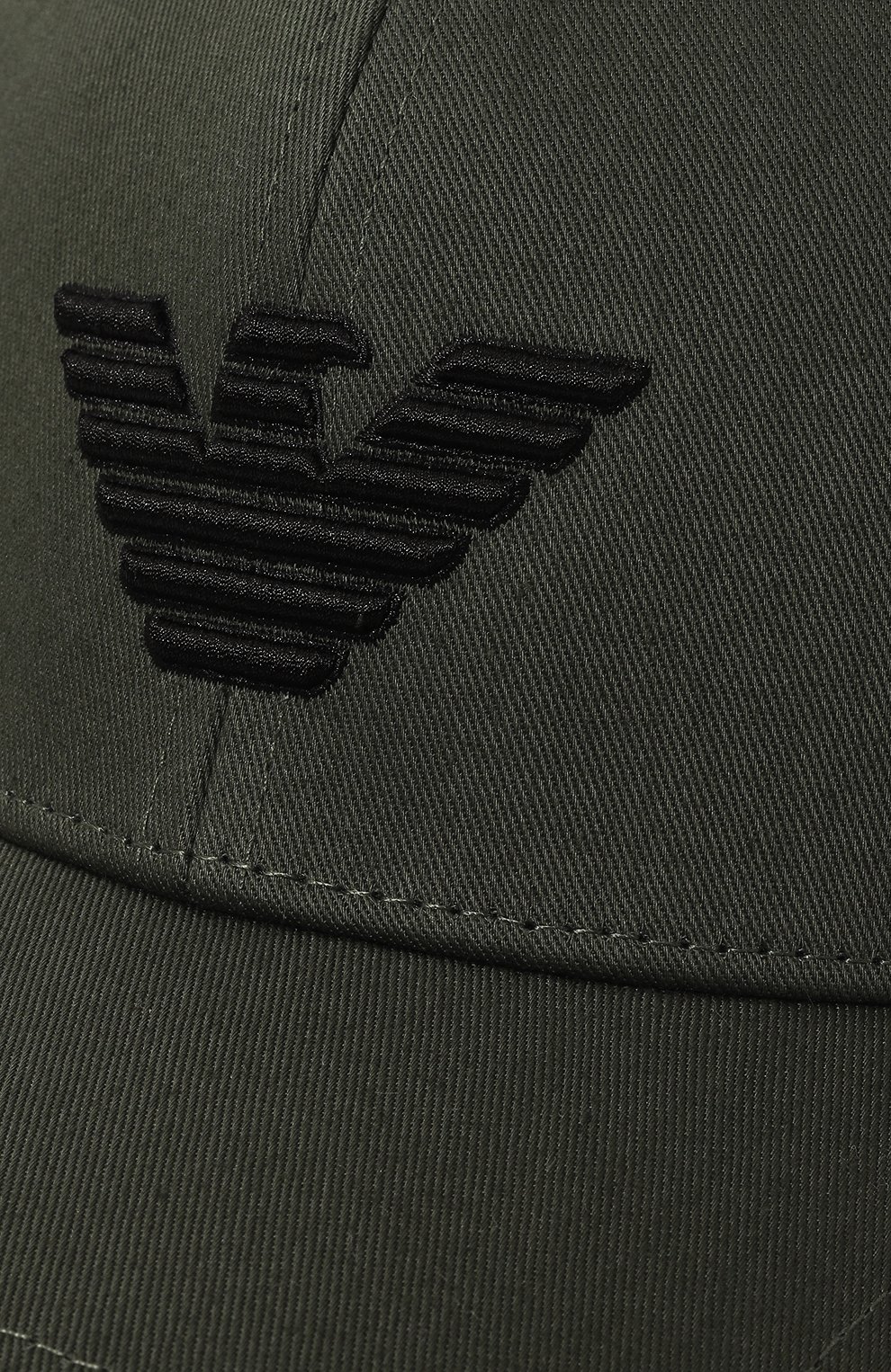 Хлопковая бейсболка EMPORIO ARMANI хаки цвета по цене 8755 руб., арт. 230102/4R500, фото 3 Хлопковая бейсболка EMPORIO ARMANI, арт. 230102/4R500, фото 3