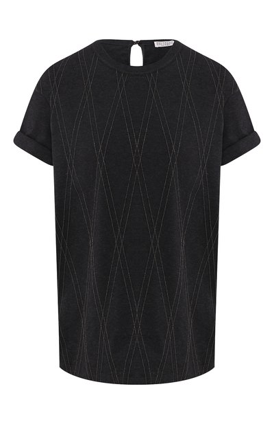 Женский хлопковый топ BRUNELLO CUCINELLI, арт. M0T18BG100