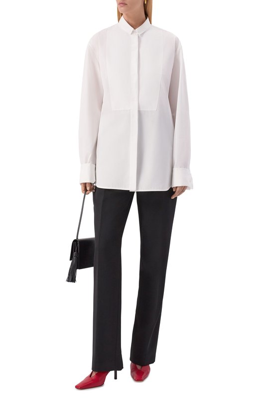 Хлопковая рубашка Jil Sander J04DL0104/J45001 Белый  J04DL0104/J45001 Фото 2