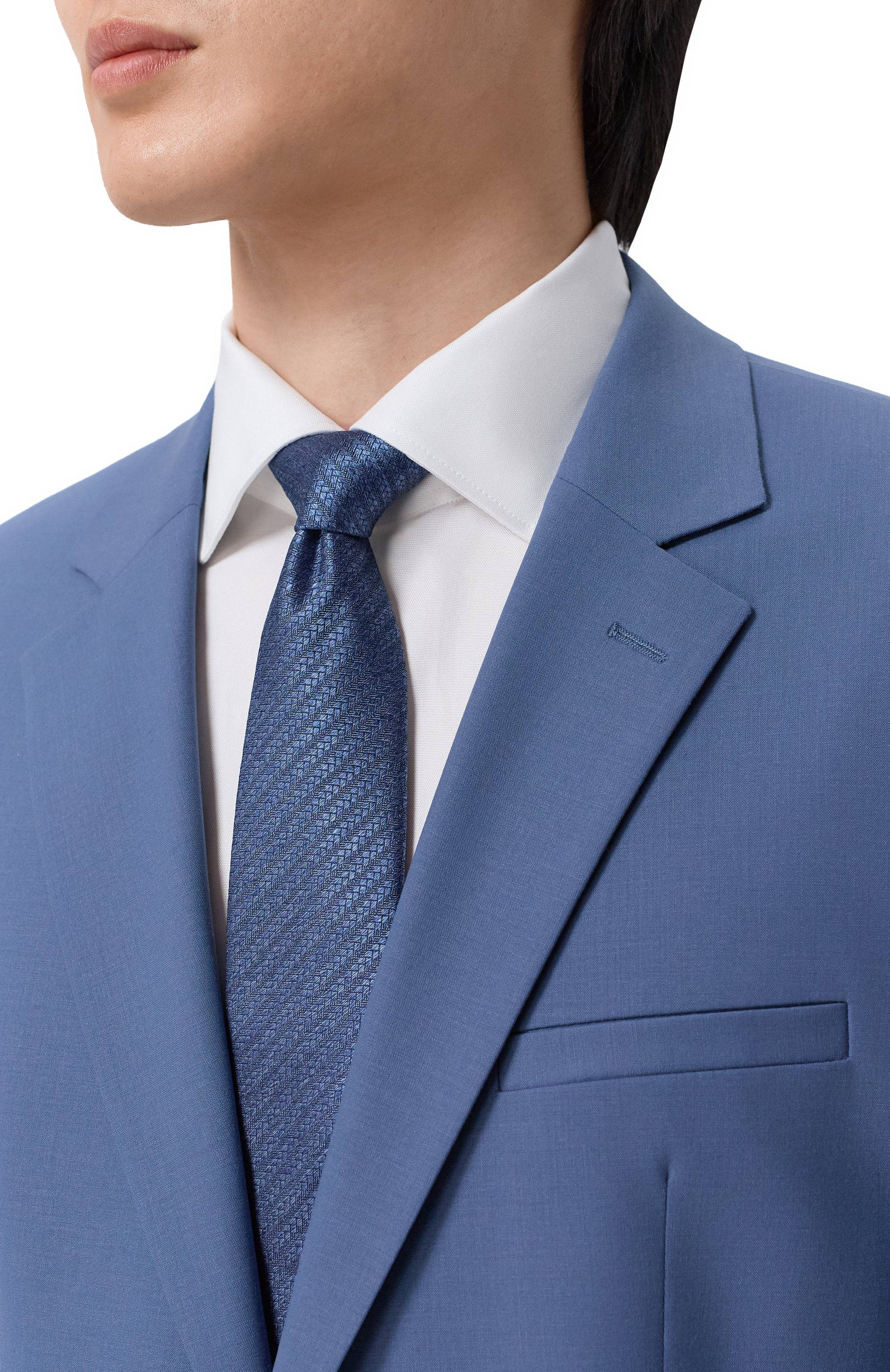 Шелковый галстук CANALI синего цвета по цене 21450 руб., арт. 18/HJ04516, фото 2 Шелковый галстук CANALI, арт. 18/HJ04516, фото 2