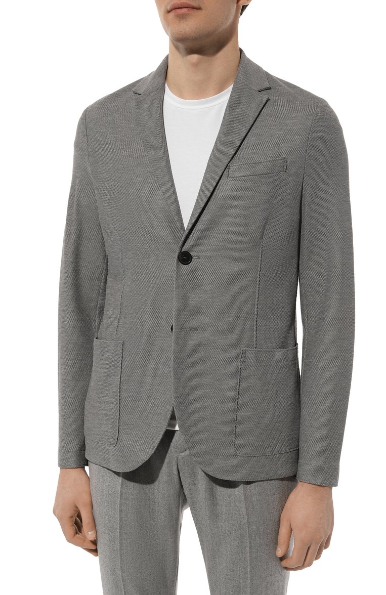 Хлопковый пиджак HARRIS WHARF LONDON, арт. C8P22PPR, фото 4