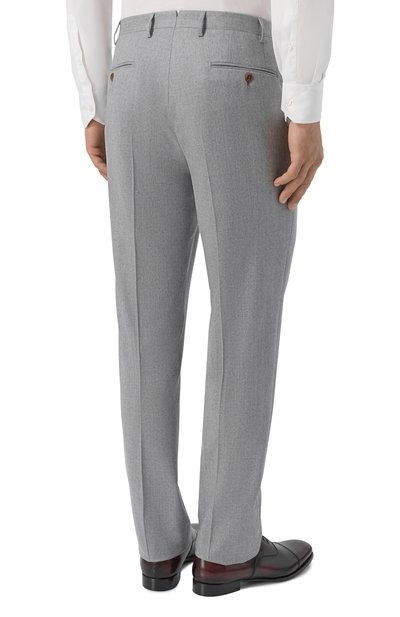 Шерстяные брюки CORNELIANI светло-серого цвета по цене 56450 руб., арт. 285B01/2A18111, фото 4 Шерстяные брюки CORNELIANI, арт. 285B01/2A18111, фото 4