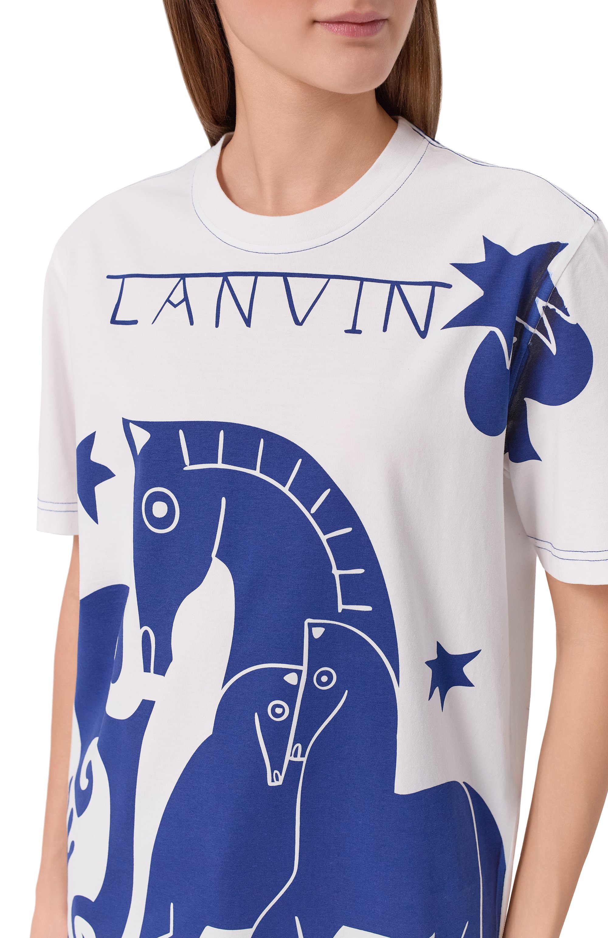 Хлопковая футболка LANVIN, арт. RM-TS0016-J314-P26, фото 5