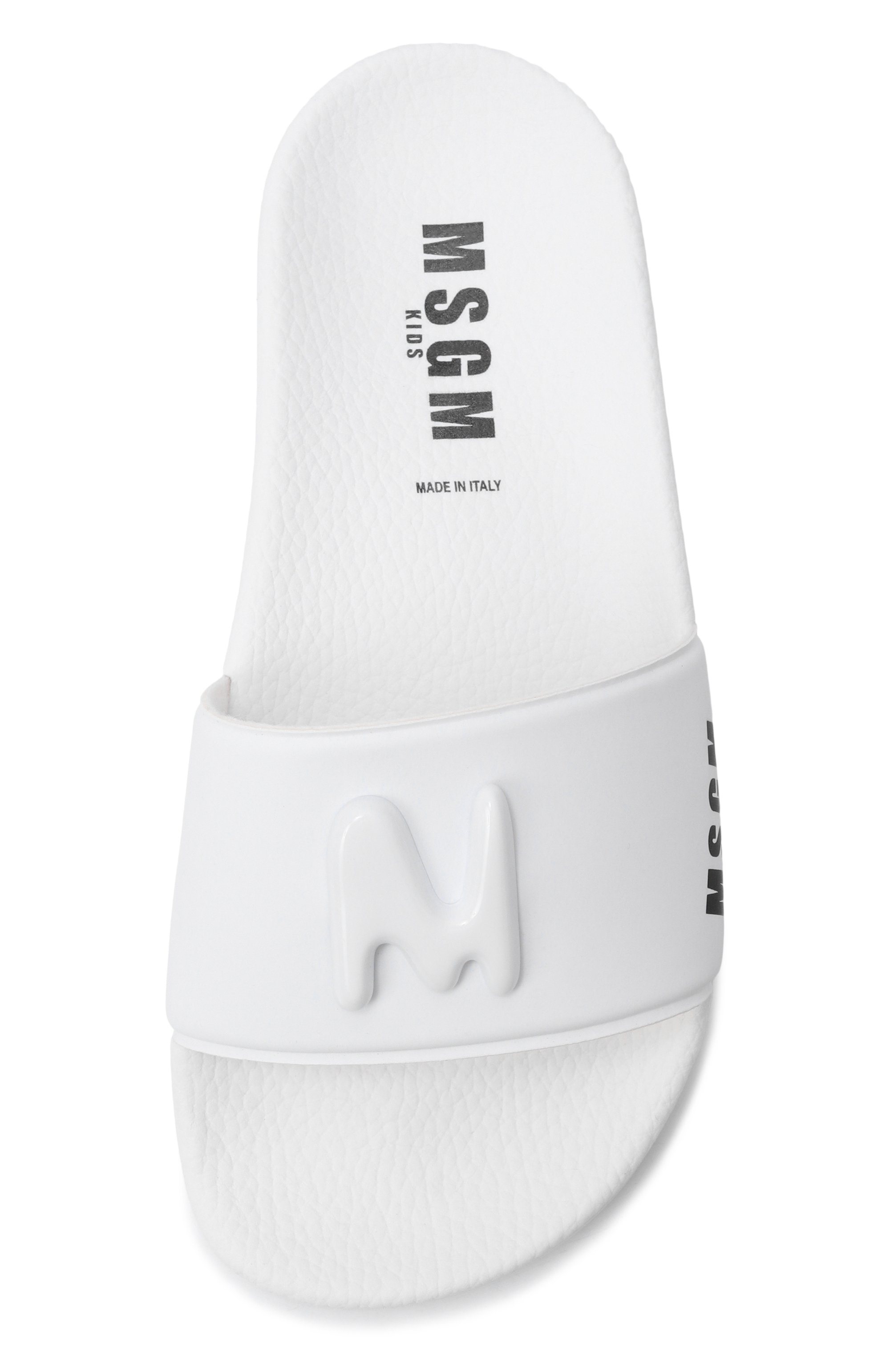 Шлепанцы MSGM KIDS белого цвета по цене 10950 руб., арт. 82511/VAR1_001, фото 4 Шлепанцы MSGM KIDS, арт. 82511/VAR1_001, фото 4