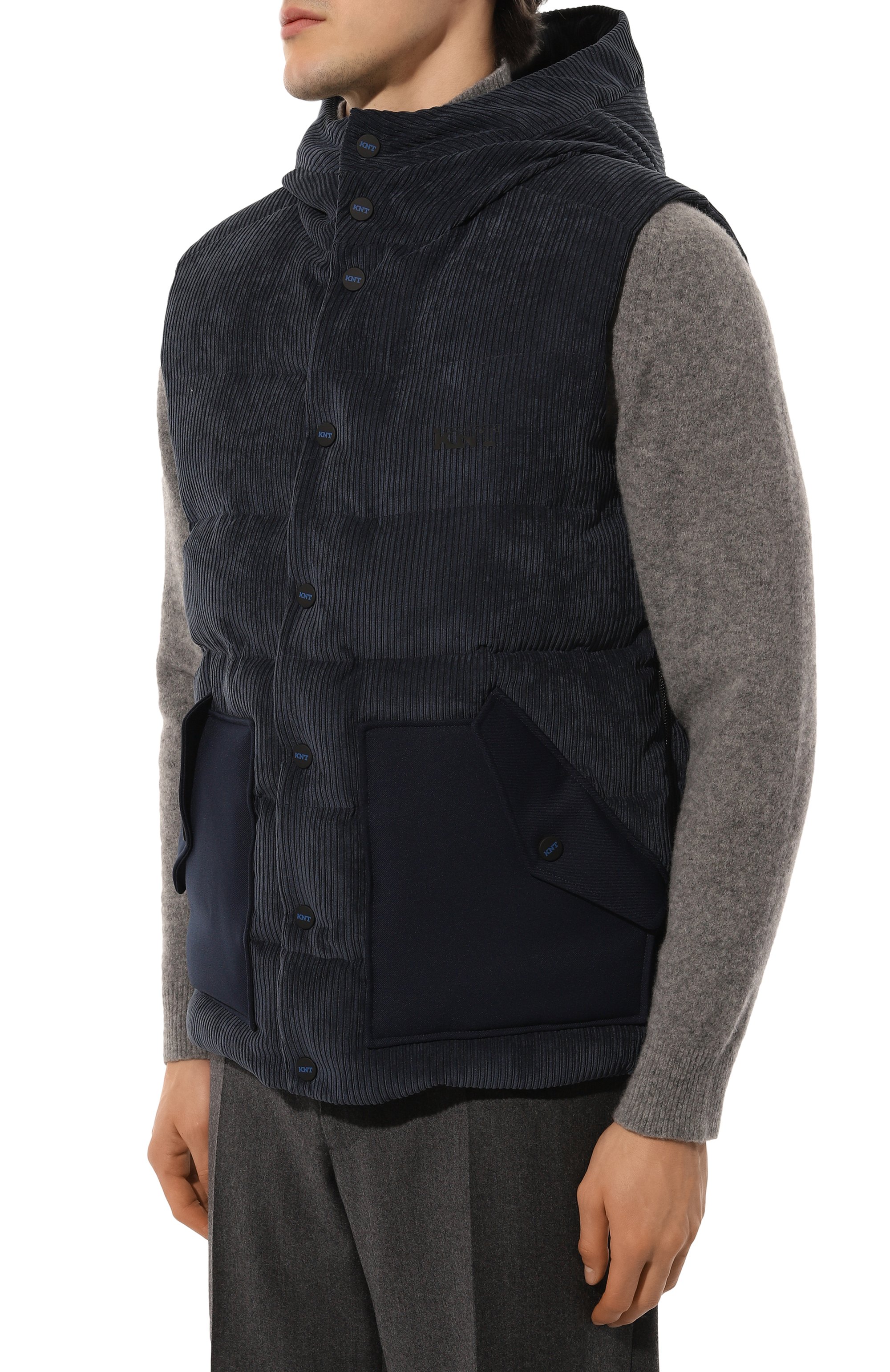 Утепленный жилет из вельвета KITON, арт. UGK079K0234F, фото 3