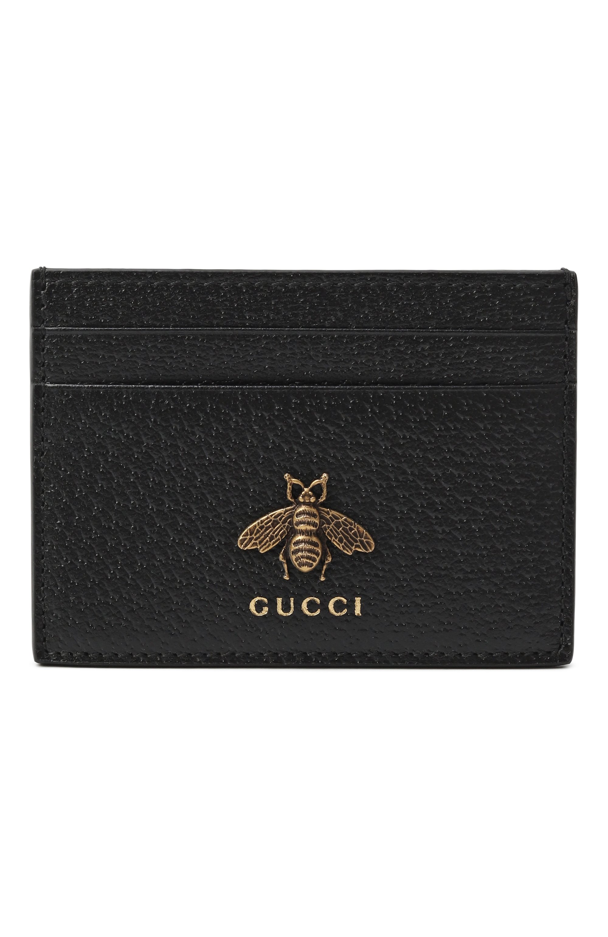 Кожаный чехол для кредитных карт animalier GUCCI, арт. 523685/DJ20T, фото 1