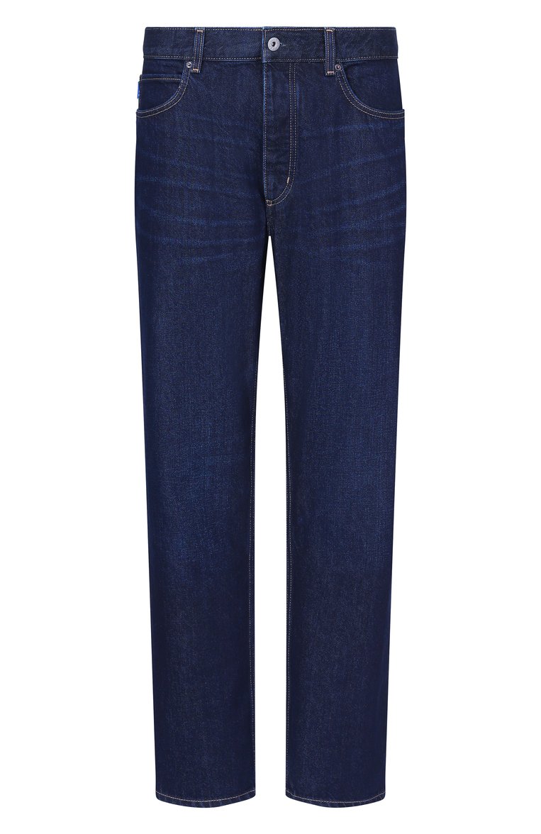 Мужские джинсы regular fit HUGO BLUE темно-синего цвета, арт. 50529176 | Фото 1 (Длина (брюки, джинсы): Стандартные; Материал внешний: Деним, Хлопок; Силуэт М (брюки): Прямые; Кросс-КТ: Деним; Детали: Делаве; Стили: Повседневный; Автоматизация ТО: Проставлено; Автоматизация состава: Проставлено)