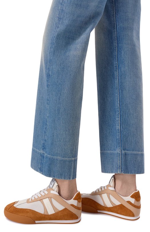 Комбинированные кеды Chloé Kick Chloé CH25W07IVD Коричневый  CH25W07IVD Фото 2