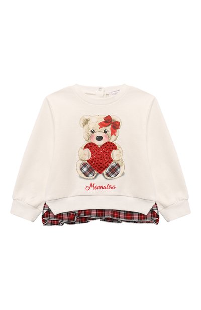 Хлопковый свитшот MONNALISA, арт. 39D625.