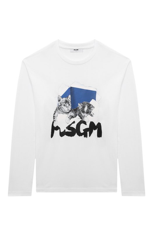 

Хлопковый лонгслив MSGM kids, Белый