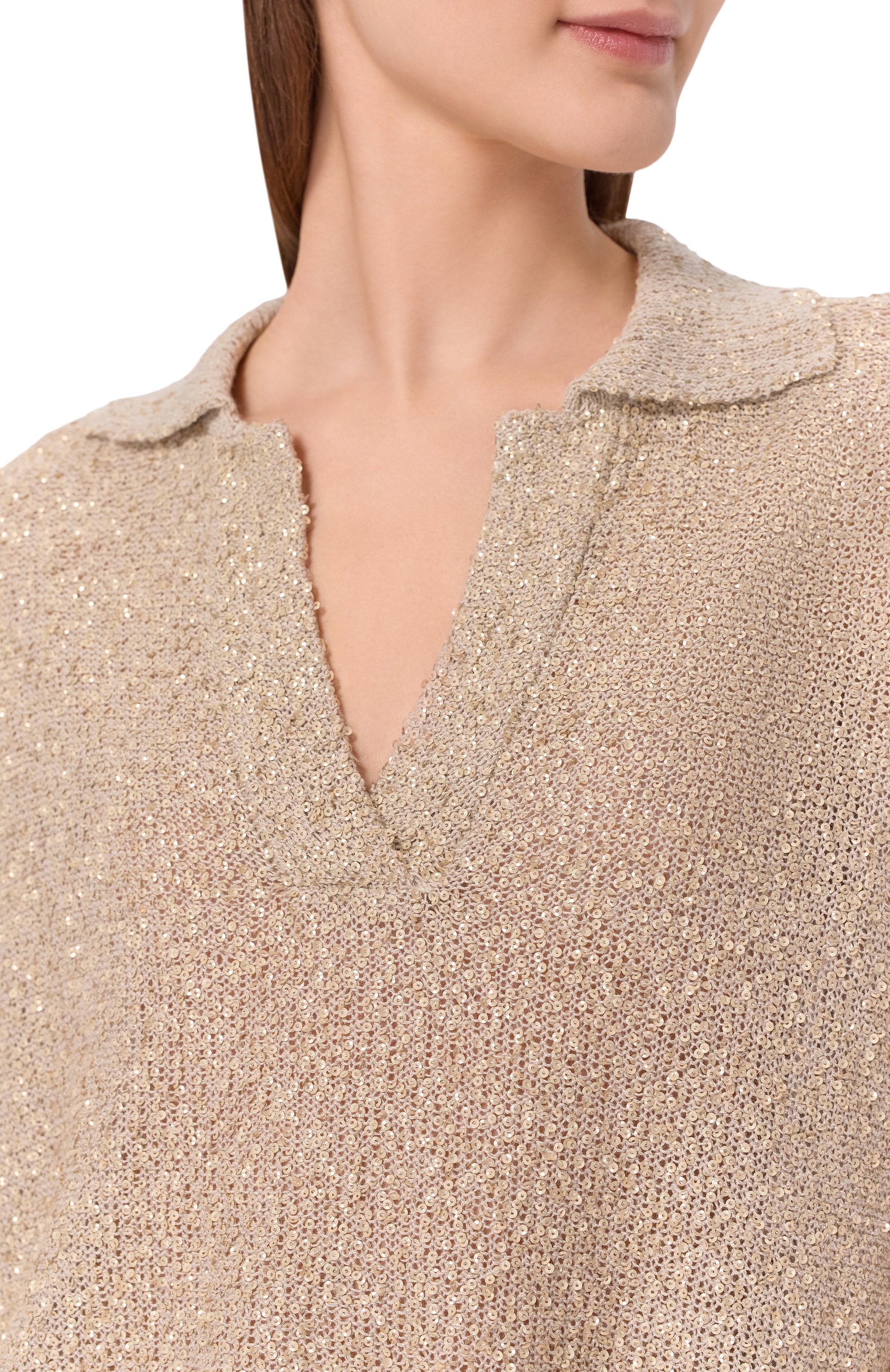 Поло изо льна и кашемира BRUNELLO CUCINELLI, арт. MJC547005, фото 5