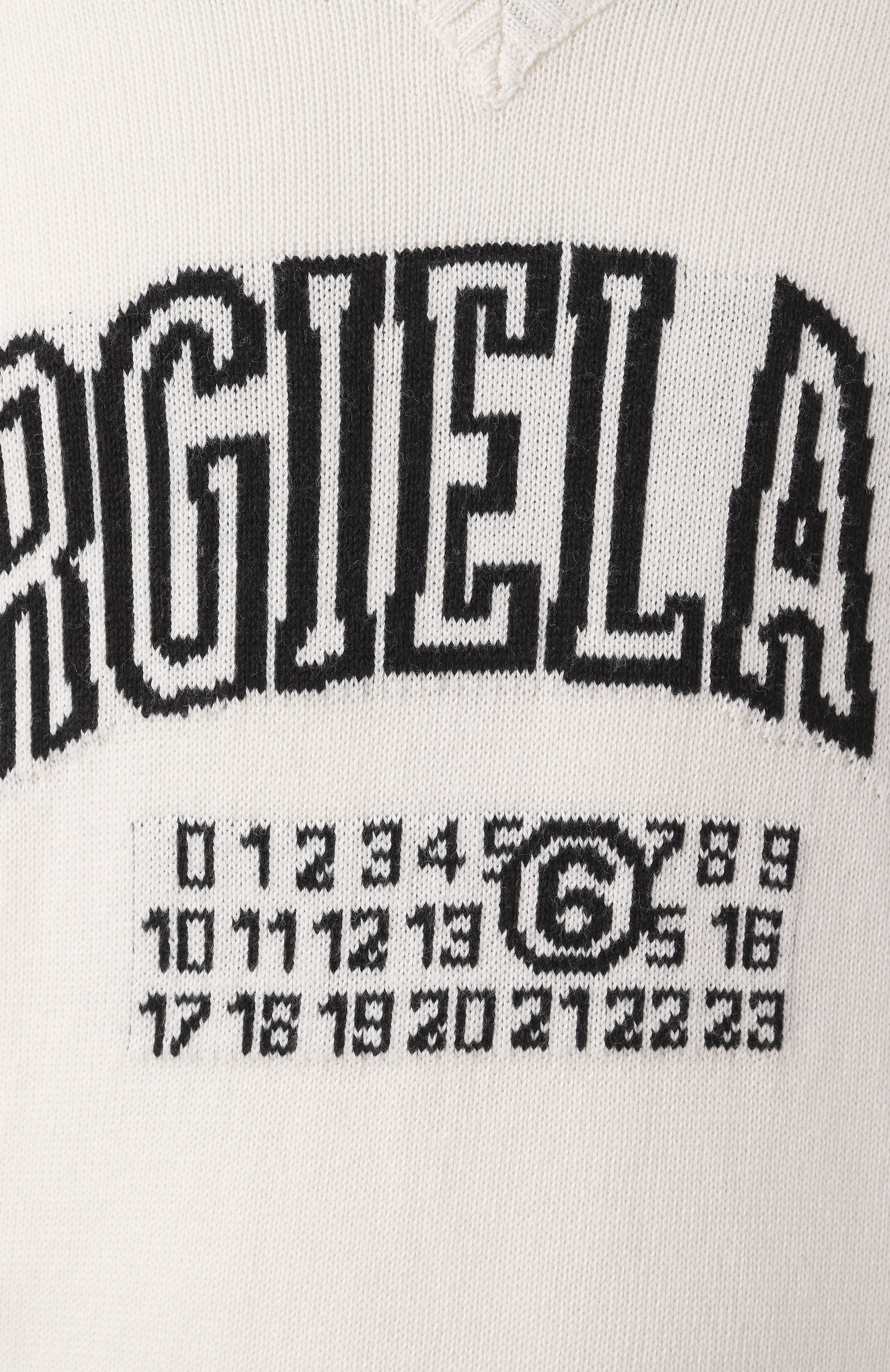 Свитер из хлопка и шерсти MM6, арт. SH0HN0002/M13085, фото 6