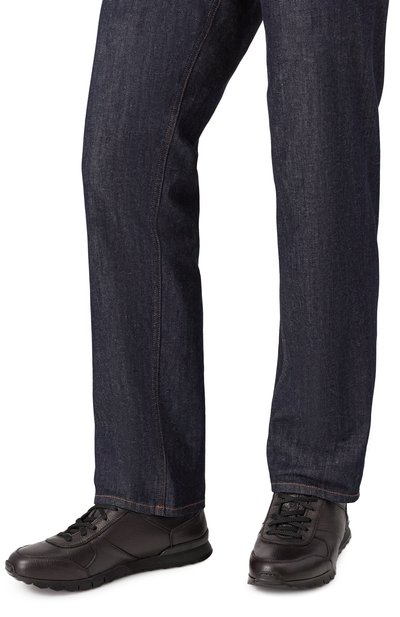 Кожаные кроссовки KITON, арт. USSA114N0012601005, фото 3