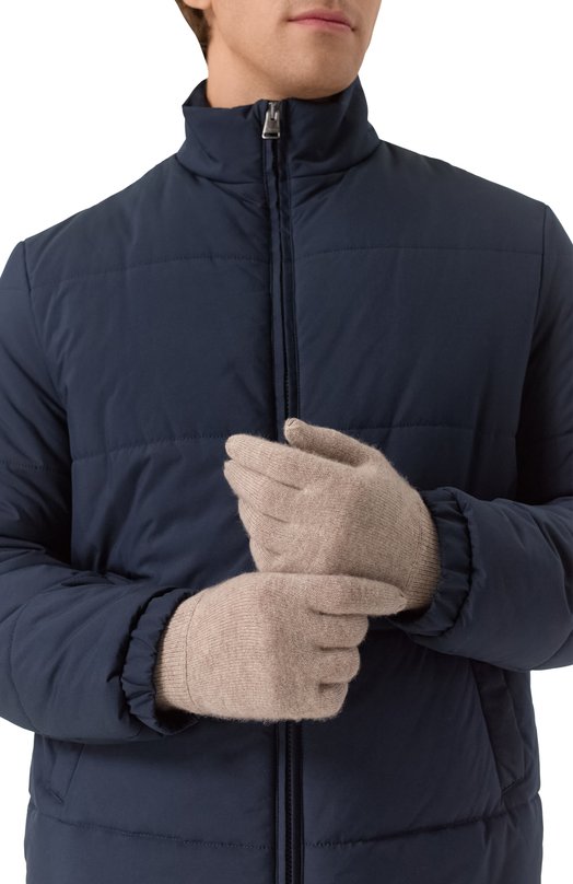 Кашемировые перчатки Allude 255/92000 Бежевый  255/92000 Фото 2