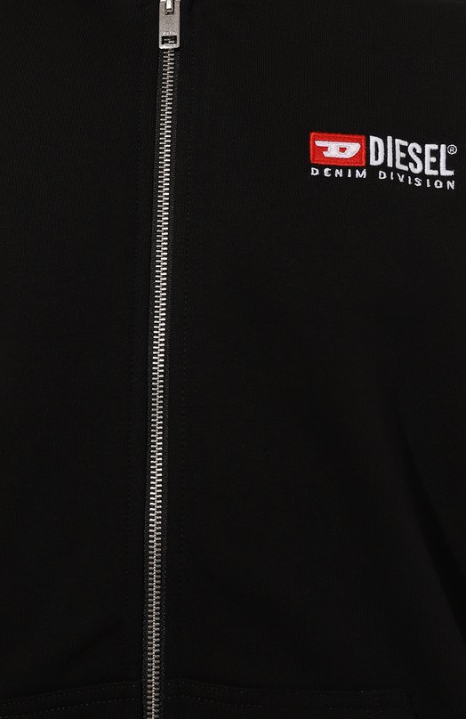 Хлопковая толстовка Diesel A14946/0GEAD Чёрный  A14946/0GEAD Фото 5