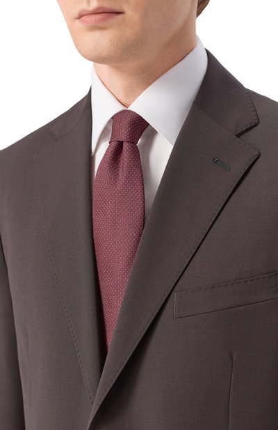 Шелковый галстук ZILLI коричневого цвета по цене 38600 руб., арт. CRAV02M0600VJPP00, фото 2 Шелковый галстук ZILLI, арт. CRAV02M0600VJPP00, фото 2