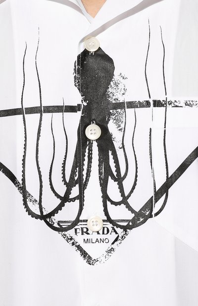 Хлопковая рубашка PRADA, арт. UCS339-10I1-F0009-211, фото 5