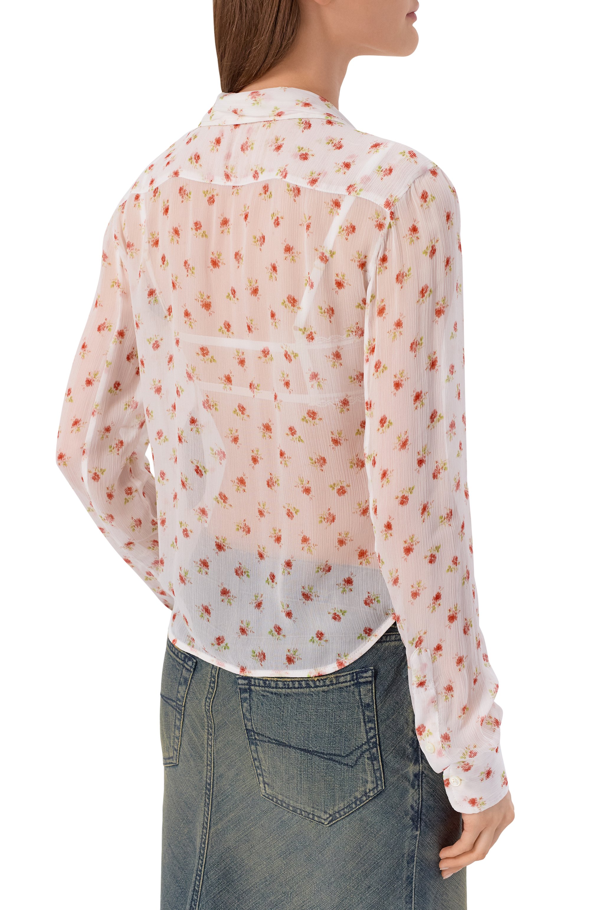 Блузка из вискозы ANN DEMEULEMEESTER кремового цвета по цене 121500 руб., арт. B0013785/FA733, фото 4 Блузка из вискозы ANN DEMEULEMEESTER, арт. B0013785/FA733, фото 4