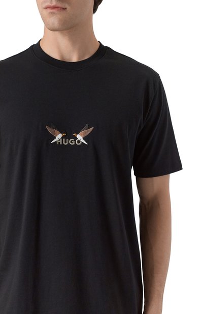 Хлопковая футболка HUGO, арт. 50549154, фото 5