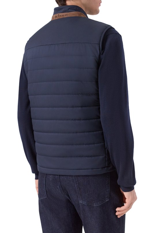 Утепленный жилет Kiton UW2195V0422H02/48-60 Синий  UW2195V0422H02/48-60 Фото 4