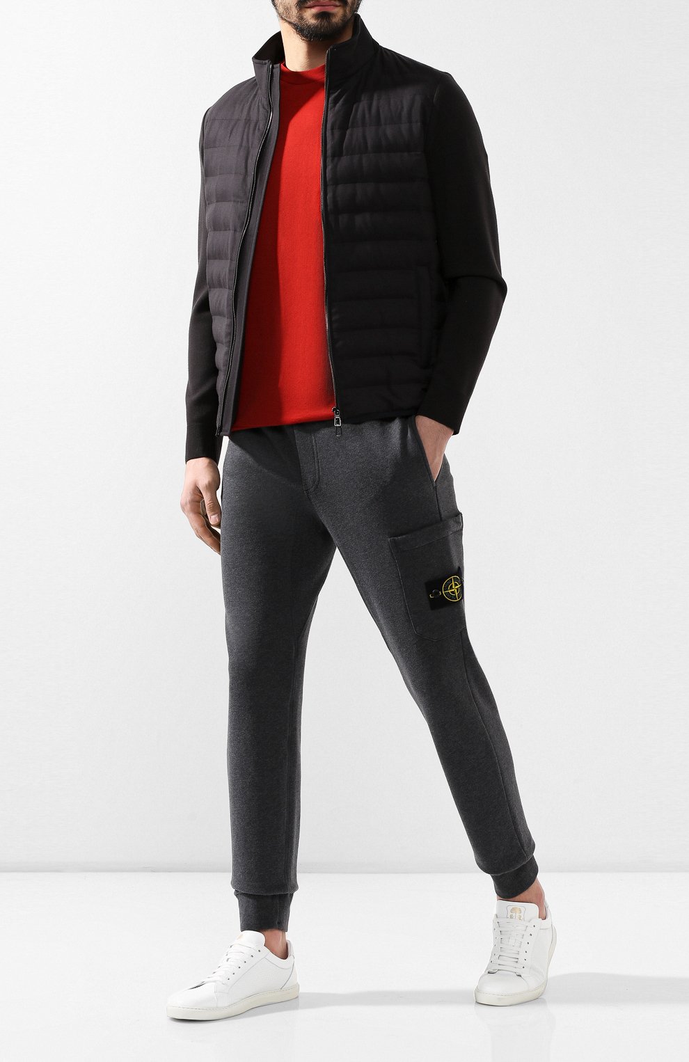 Хлопковая футболка STONE ISLAND красного цвета по цене 14600 руб., арт. 701524113, фото 2 Хлопковая футболка STONE ISLAND, арт. 701524113, фото 2