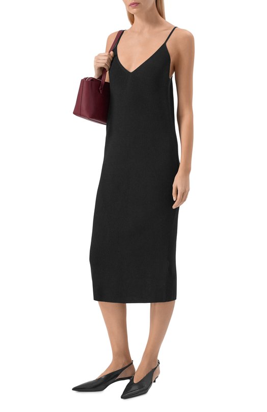 Шерстяное платье Jil Sander J01CT0276/J14831 Чёрный  J01CT0276/J14831 Фото 2