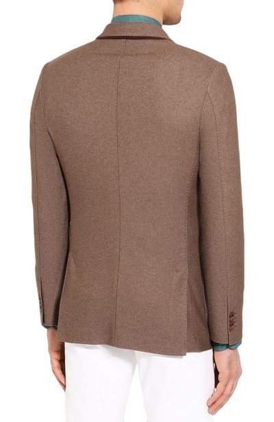 Пиджак из шелка и кашемира LORO PIANA коричневого цвета по цене 299500 руб., арт. FAI2572, фото 4 Пиджак из шелка и кашемира LORO PIANA, арт. FAI2572, фото 4